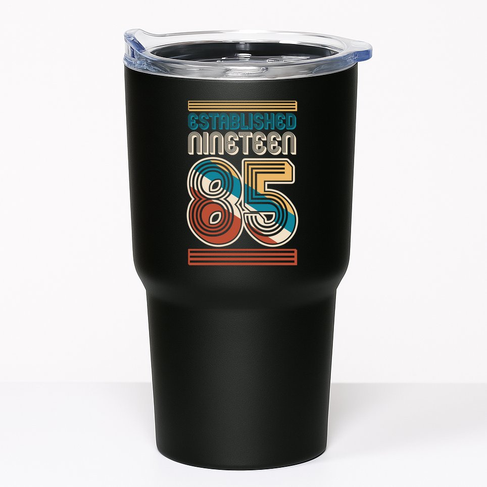 Retro Established Nineteen 85 1985 40th Birthday Tumbler