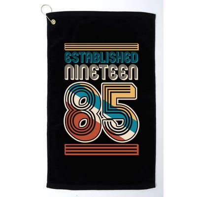 Retro Established Nineteen 85 1985 40th Birthday Golf Towel