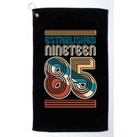 Retro Established Nineteen 85 1985 40th Birthday Golf Towel