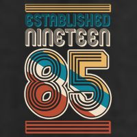 Retro Established Nineteen 85 1985 40th Birthday Golf Towel