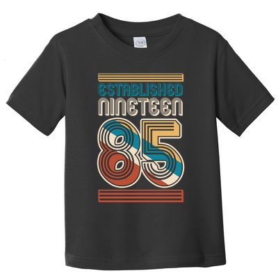Retro Established Nineteen 85 1985 40th Birthday Toddler T-Shirt