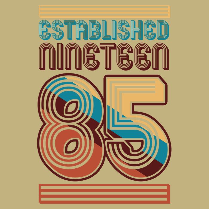 Retro Established Nineteen 85 1985 40th Birthday Cooling Performance Crew T-Shirt