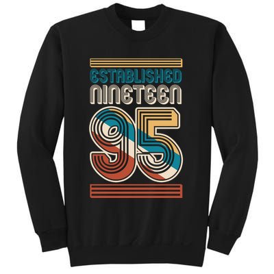 Retro Established Nineteen 95 1995 30th Birthday Sweatshirt