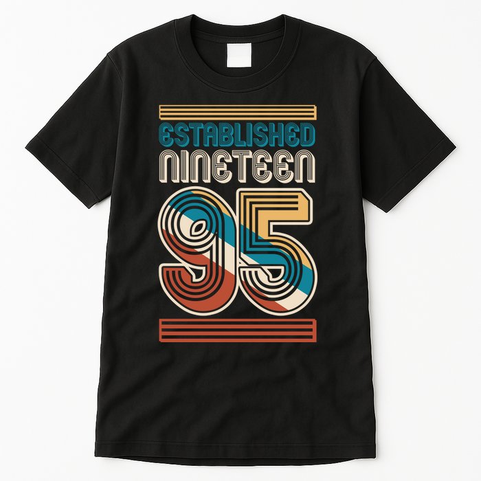 Retro Established Nineteen 95 1995 30th Birthday Tall T-Shirt