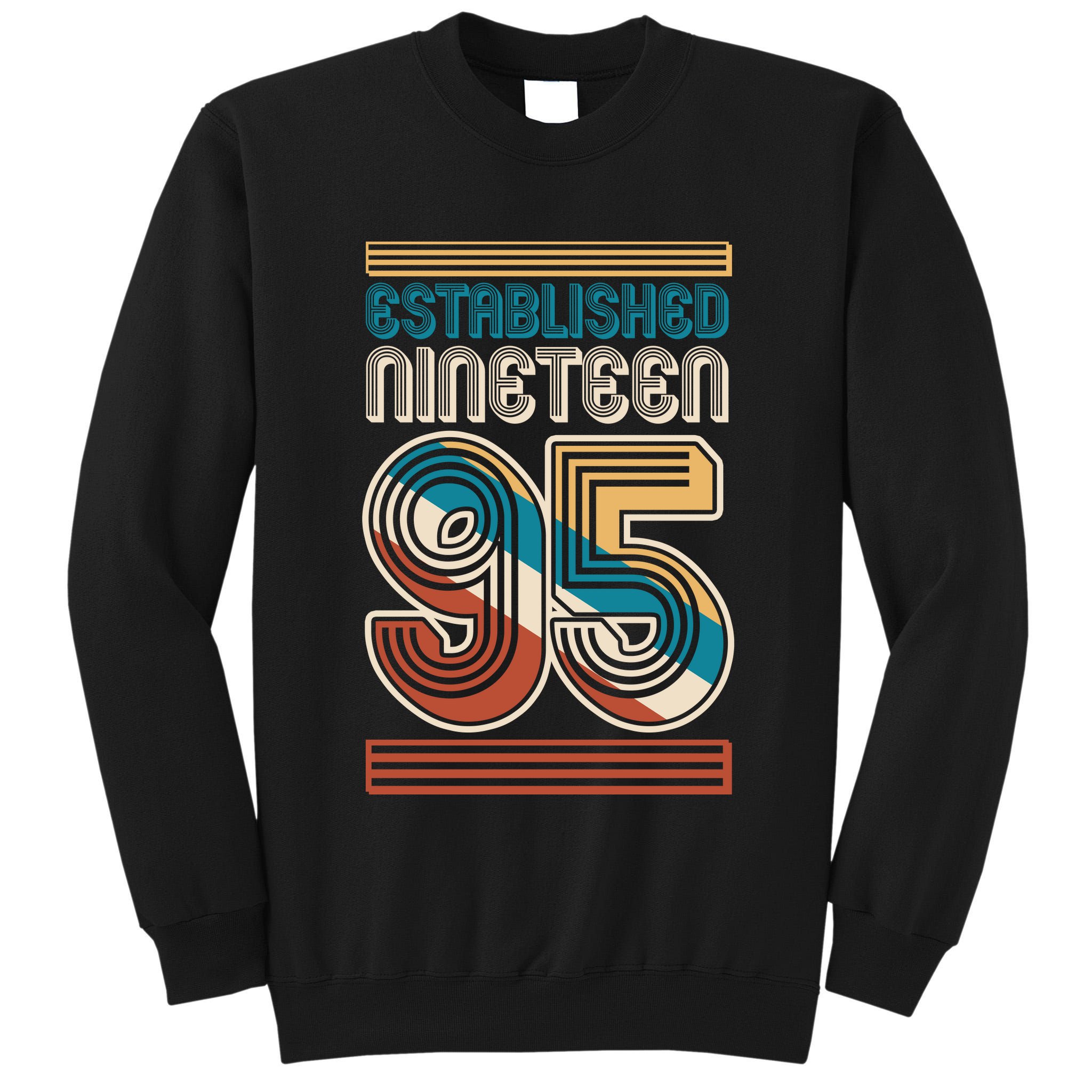Retro Established Nineteen 95 1995 30th Birthday Tall Sweatshirt