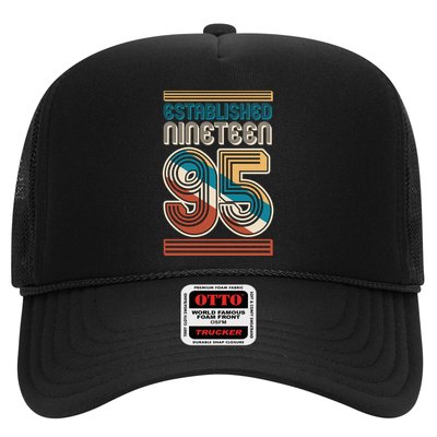 Retro Established Nineteen 95 1995 30th Birthday Trucker Hat