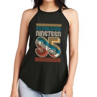 Retro Established Nineteen 95 1995 30th Birthday Women's Perfect Tri Rocker Tank