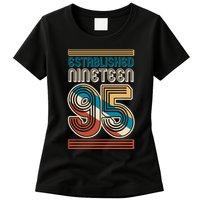 Retro Established Nineteen 95 1995 30th Birthday Womens T-Shirt