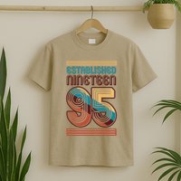Retro Established Nineteen 95 1995 30th Birthday T-Shirt