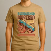 Retro Established Nineteen 95 1995 30th Birthday T-Shirt