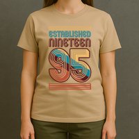 Retro Established Nineteen 95 1995 30th Birthday T-Shirt