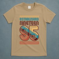 Retro Established Nineteen 95 1995 30th Birthday T-Shirt
