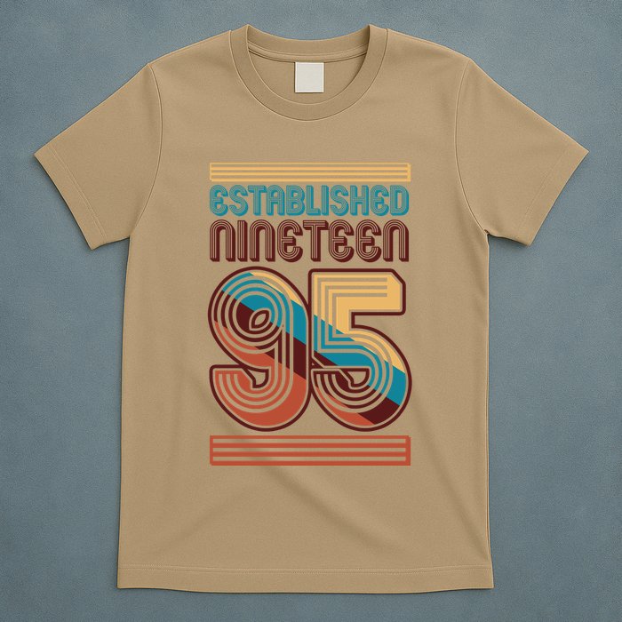 Retro Established Nineteen 95 1995 30th Birthday T-Shirt