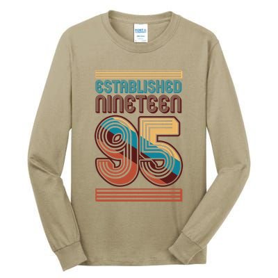 Retro Established Nineteen 95 1995 30th Birthday Tall Long Sleeve T-Shirt