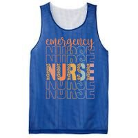 Retro Emergency Nurse Leopard Design Funny Nursing Vintage Gift Mesh Reversible Basketball Jersey Tank