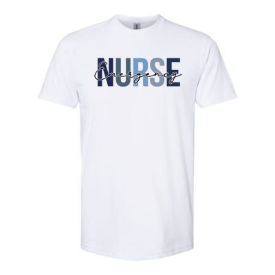 Retro Emergency Nurse Print For Nursing Student Gift Softstyle® CVC T-Shirt