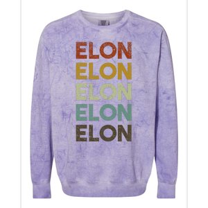 Retro Elon North Carolina Colorblast Crewneck Sweatshirt