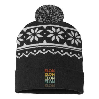 Retro Elon North Carolina USA-Made Snowflake Beanie