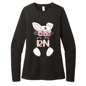 Rn Easter Nurse Floral Bunny Gift Womens CVC Long Sleeve Shirt