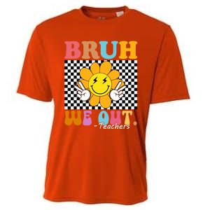 Retro End Of School Year Teacher Summer Bruh We Out Teachers Gift Cooling Performance Crew T-Shirt