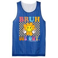 Retro End Of School Year Teacher Summer Bruh We Out Teachers Gift Mesh Reversible Basketball Jersey Tank