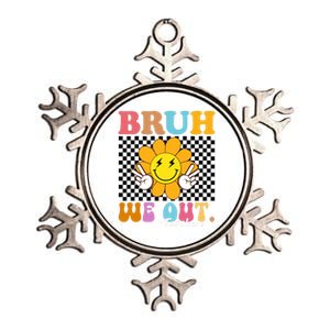 Retro End Of School Year Teacher Summer Bruh We Out Teachers Gift Metallic Star Ornament