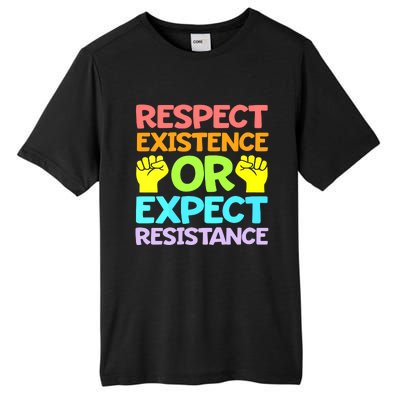 Respect Existence Or Expect Resistance Tall Fusion ChromaSoft Performance T-Shirt