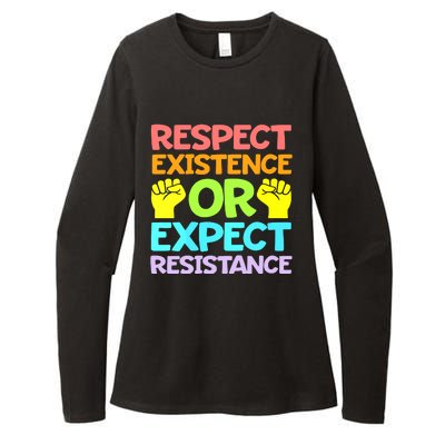 Respect Existence Or Expect Resistance Womens CVC Long Sleeve Shirt