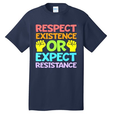 Respect Existence Or Expect Resistance Tall T-Shirt