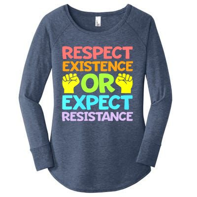 Respect Existence Or Expect Resistance Women's Perfect Tri Tunic Long Sleeve Shirt