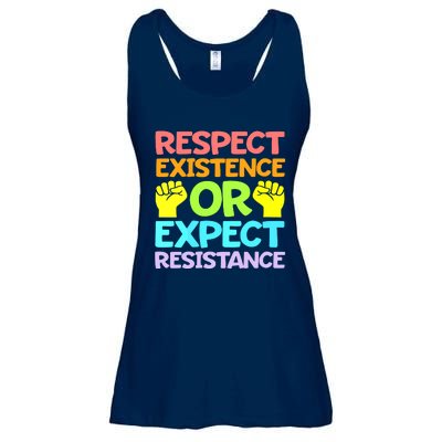 Respect Existence Or Expect Resistance Ladies Essential Flowy Tank