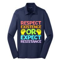 Respect Existence Or Expect Resistance Silk Touch Performance Long Sleeve Polo