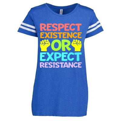 Respect Existence Or Expect Resistance Enza Ladies Jersey Football T-Shirt