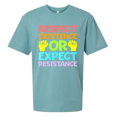 Respect Existence Or Expect Resistance Sueded Cloud Jersey T-Shirt