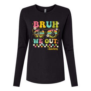 Retro End Of School Year Teacher Summer Bruh We Out Teachers Womens Cotton Relaxed Long Sleeve T-Shirt