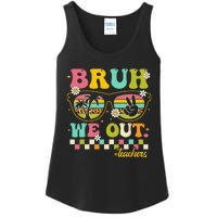 Retro End Of School Year Teacher Summer Bruh We Out Teachers Ladies Essential Tank