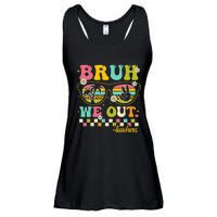 Retro End Of School Year Teacher Summer Bruh We Out Teachers Ladies Essential Flowy Tank