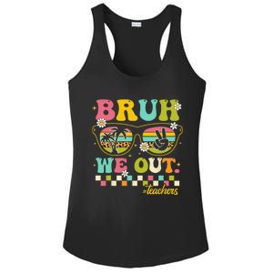 Retro End Of School Year Teacher Summer Bruh We Out Teachers Ladies PosiCharge Competitor Racerback Tank