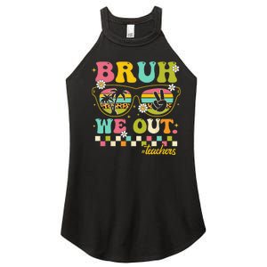 Retro End Of School Year Teacher Summer Bruh We Out Teachers Women's Perfect Tri Rocker Tank