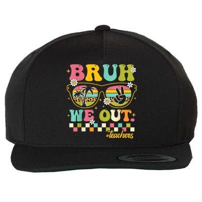 Retro End Of School Year Teacher Summer Bruh We Out Teachers Wool Snapback Cap