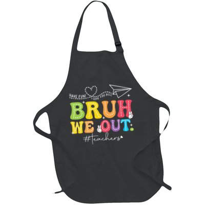 Retro End Of School Year Teacher Summer Bruh We Out Apron