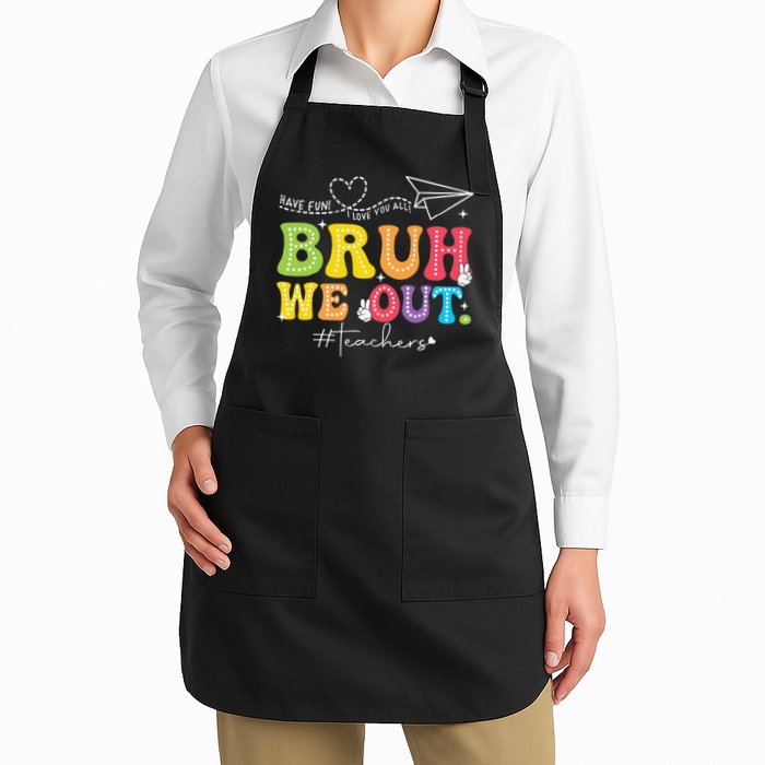 Retro End Of School Year Teacher Summer Bruh We Out Apron