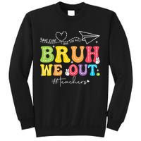 Retro End Of School Year Teacher Summer Bruh We Out Sweatshirt