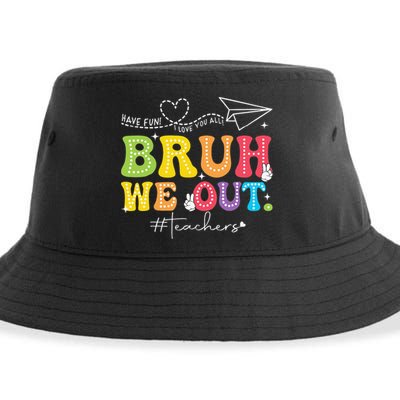 Retro End Of School Year Teacher Summer Bruh We Out Sustainable Bucket Hat