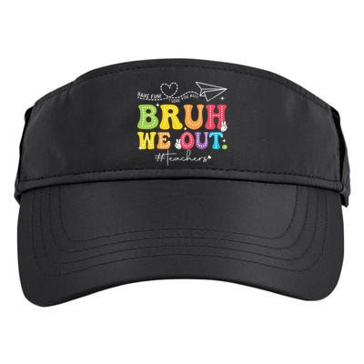 Retro End Of School Year Teacher Summer Bruh We Out Adult Drive Performance Visor