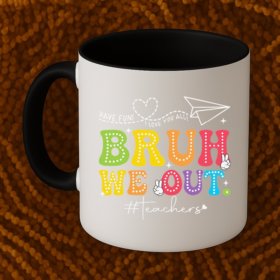 Retro End Of School Year Teacher Summer Bruh We Out Mug