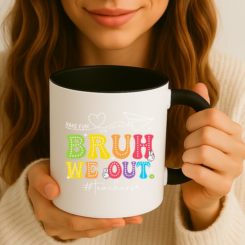 Retro End Of School Year Teacher Summer Bruh We Out Mug