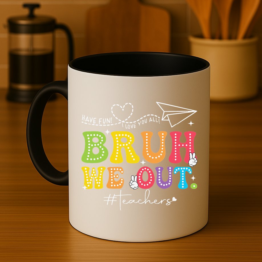 Retro End Of School Year Teacher Summer Bruh We Out Mug