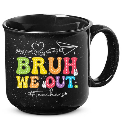 Retro End Of School Year Teacher Summer Bruh We Out 15oz Campfire Ceramic Mug
