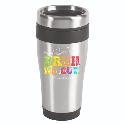 Retro End Of School Year Teacher Summer Bruh We Out 16oz Travel Tumbler